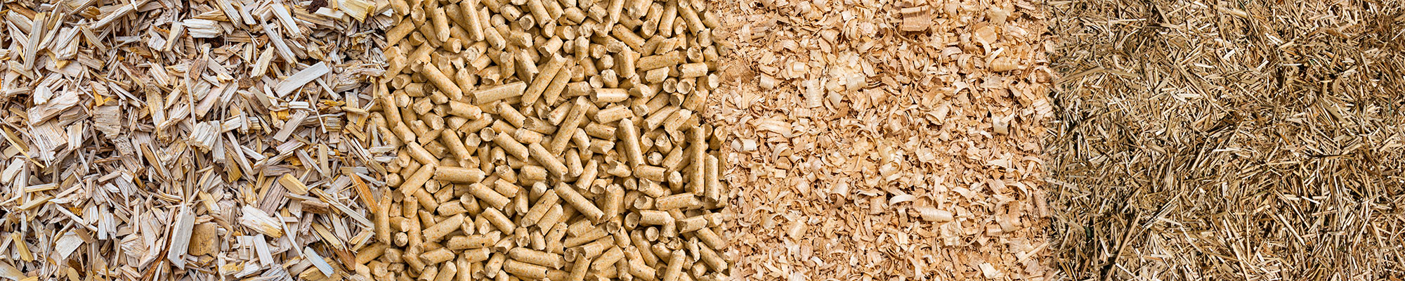 Biomasse - Hackschnitzel, Pellets, Sägespäne und Miscanthus