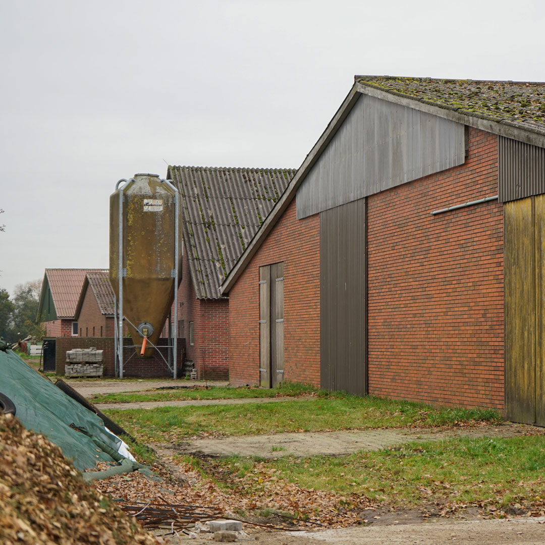 landwirtschaft-referenz-hackschnitzel Landwirtschaftliche Gebäude und ein GFK Futtermittelsilo