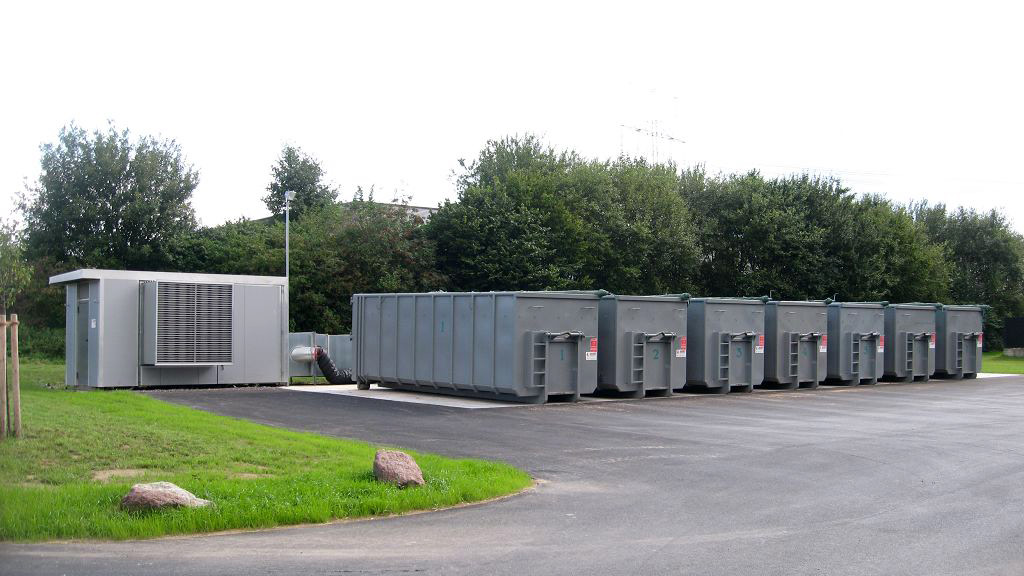 Hackschnitzeltrocknung in Containern