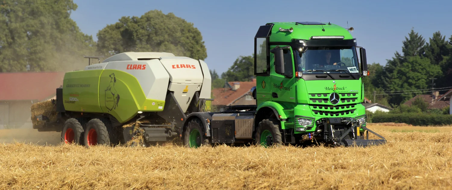 Heizotruck bei der Feldarbeit