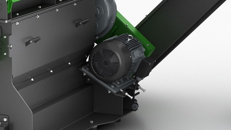 Riemenantrieb durch Elektromotor