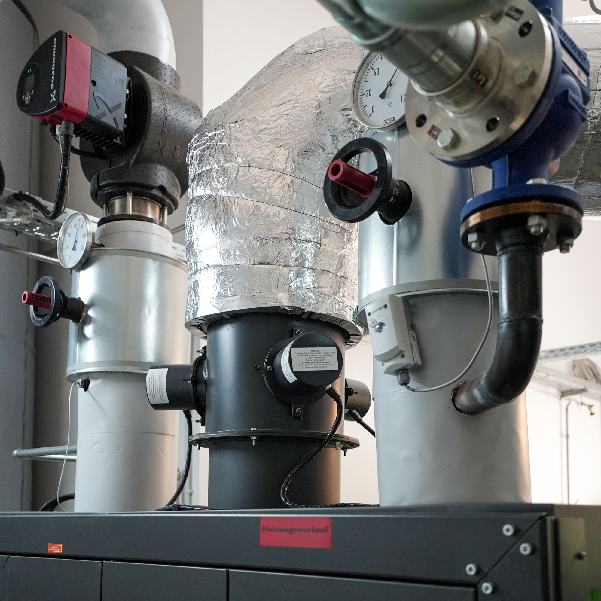 partikelfilter-heizomat-heizung Heizungsrohre und Partikelabscheider