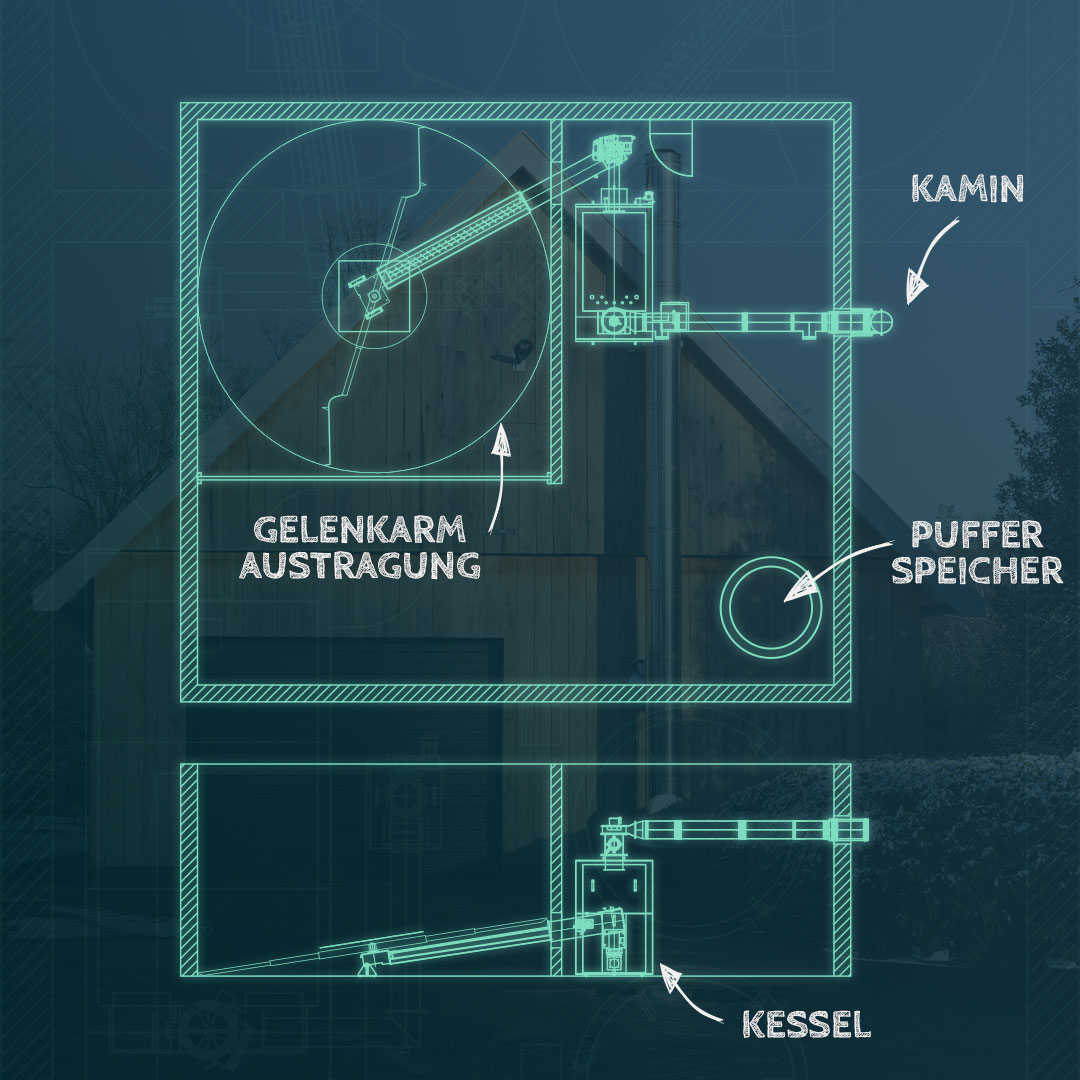 Technsiche Planung einer Hackschnitzelheizung