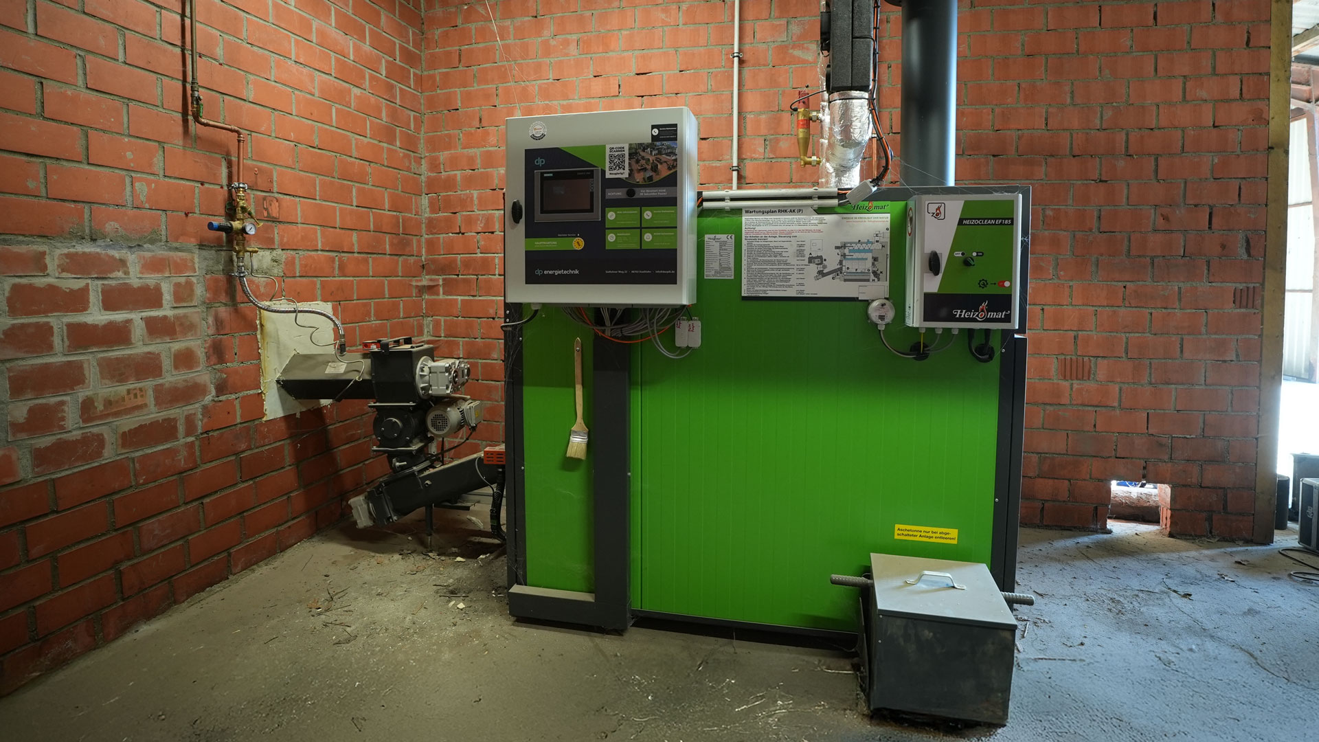 Heizomat RHK-aK 60 in einer gemauerten Heizzentrale